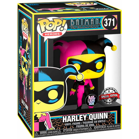 FIGURA POP DC COMICS HARLEY QUINN BLACK LIGHT EXCLUSIVE image 0