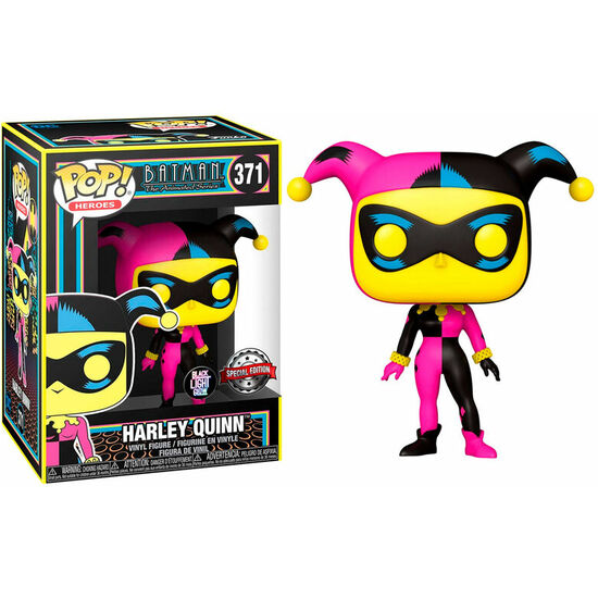 FIGURA POP DC COMICS HARLEY QUINN BLACK LIGHT EXCLUSIVE image 1