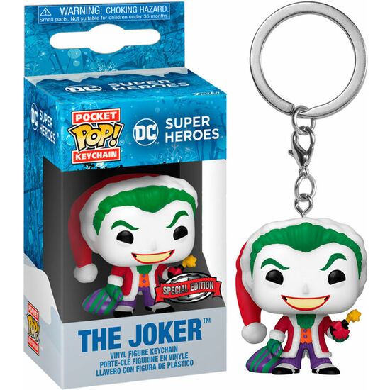 LLAVERO POCKET POP DC COMICS HOLIDAY THE JOKER EXLUSIVE image 2