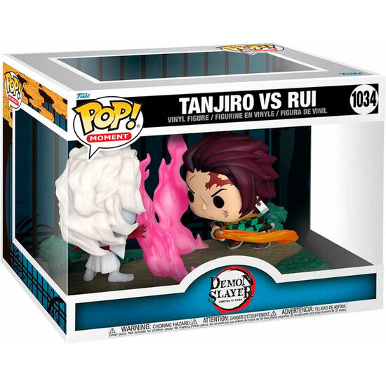 FIGURAS POP KIMETSU NO YAIBA DEMON SLAYER TANJIRO VS. RUI image 0