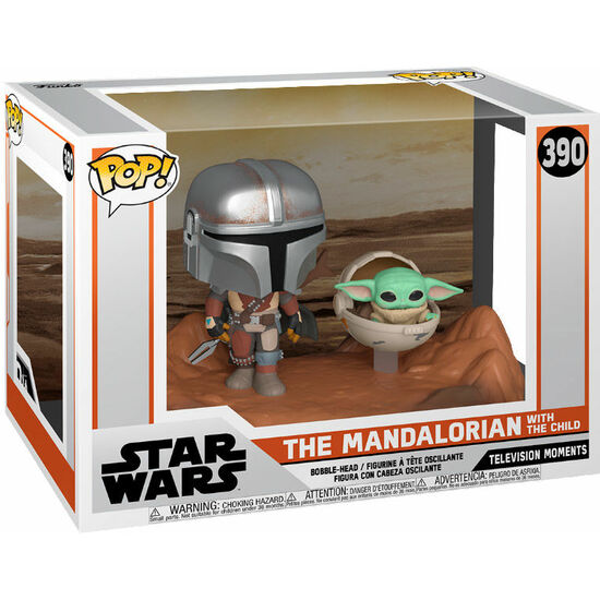 FIGURA POP STAR WARS MANDALORIAN - THE CHILD AND MANDALORIAN image 1