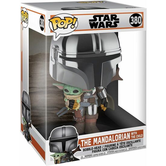 FIGURA POP STAR WARS MANDALORIAN WITH YODA CHILD 25CM image 1