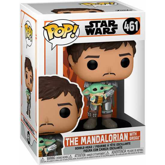 FIGURA POP STAR WARS MANDALORIAN MANDO HOLDING CHILD image 1