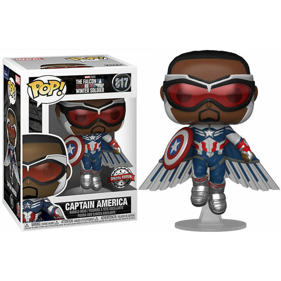 FIGURA POP MARVEL THE FALCON AND THE WINTER SOLDIER CAPTAIN AMERICA EXCLUSIVE image 0
