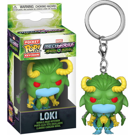 LLAVERO POCKET POP MARVEL MONSTER HUNTERS LOKI image 0