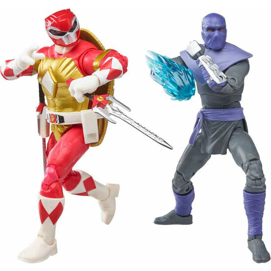 BLISTER FIGURAS RAPHAEL + FOOT SOLDIER TOMMY TORTUGAS NINJA POWER RANGERS 15CM image 0