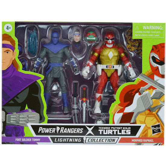 BLISTER FIGURAS RAPHAEL + FOOT SOLDIER TOMMY TORTUGAS NINJA POWER RANGERS 15CM image 5