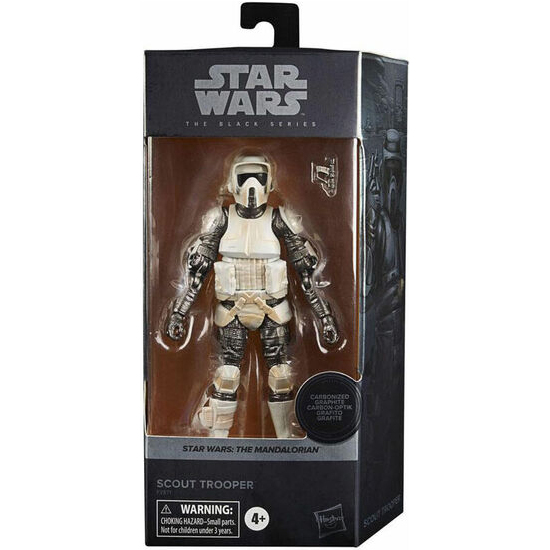 FIGURA SCOUT TROOPER CARBONIZED BLACK SERIES STAR WARS 15CM image 0