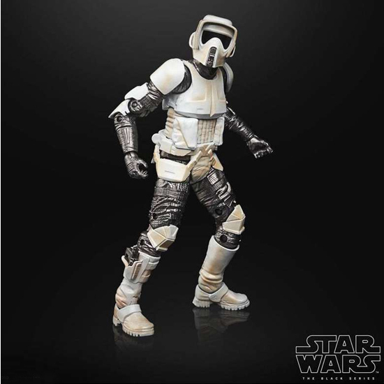 FIGURA SCOUT TROOPER CARBONIZED BLACK SERIES STAR WARS 15CM image 2