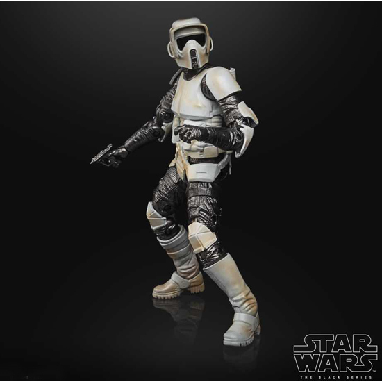 FIGURA SCOUT TROOPER CARBONIZED BLACK SERIES STAR WARS 15CM image 4