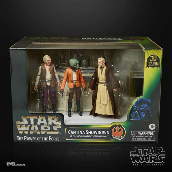 SET FIGURAS THE POWER OF THE FORCE CANTINA SHOWDOWN BLACK SERIES STAR WARS 15CM image 0