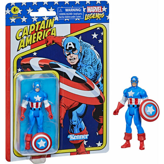 FIGURA RETRO CAPITAN AMERICA MARVEL 9,5CM image 1