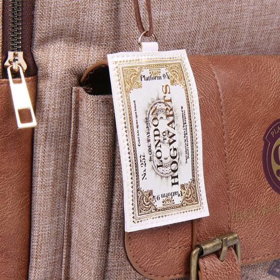 MOCHILA CASUAL MODA HARRY POTTER BROWN image 3