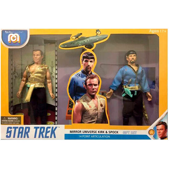 BLISTER 2 FIGURAS MIRROR UNIVERSE SPOCK Y KIRK STAR TREK 20CM image 0