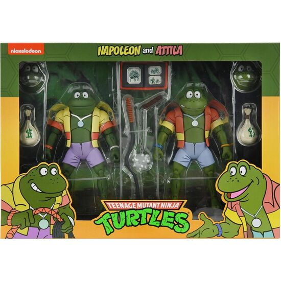 BLISTER 2 FIGURAS NAPOLEON Y ATILLA TORTUGAS NINJA 18CM image 0