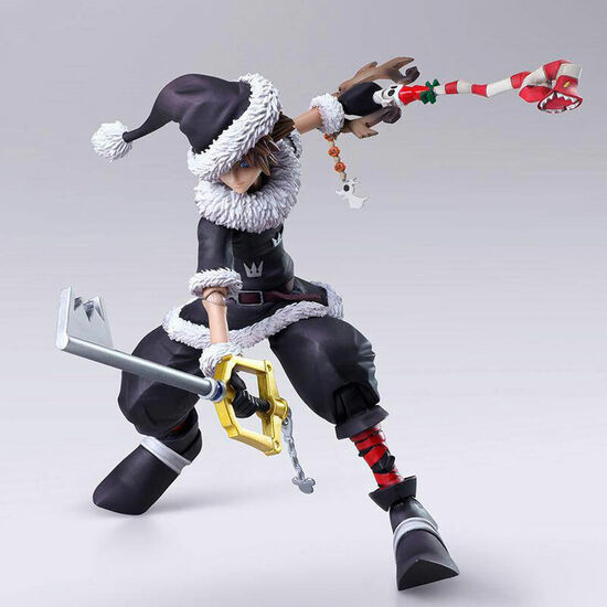 FIGURA SORA CHRISTMAS TOWN VER. KINGDOM HEARTS II BRING ARTS DISNEY 15CM image 2