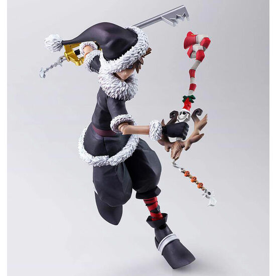 FIGURA SORA CHRISTMAS TOWN VER. KINGDOM HEARTS II BRING ARTS DISNEY 15CM image 3