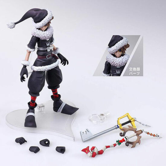 FIGURA SORA CHRISTMAS TOWN VER. KINGDOM HEARTS II BRING ARTS DISNEY 15CM image 5