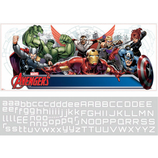 VINILO DECORATIVO ABECEDARIO LOS VENGADORES AVENGERS MARVEL image 0