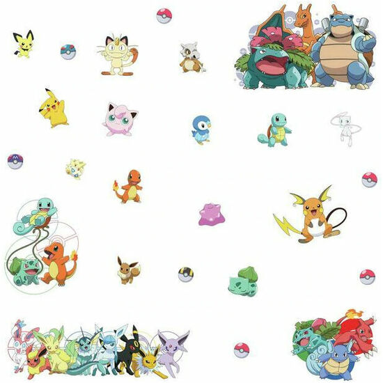 VINILO DECORATIVO PERSONAJES FAVORITOS POKEMON image 0