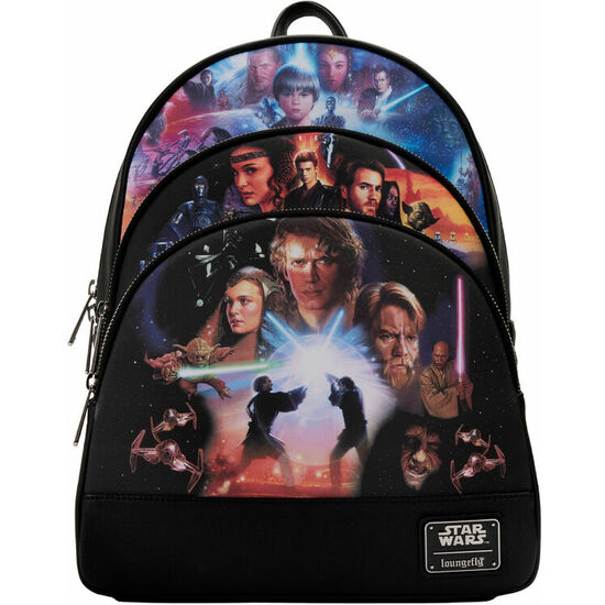 MOCHILA TRILOGIA DE PRECUELAS STAR WARS LOUNGEFLY 34CM image 0