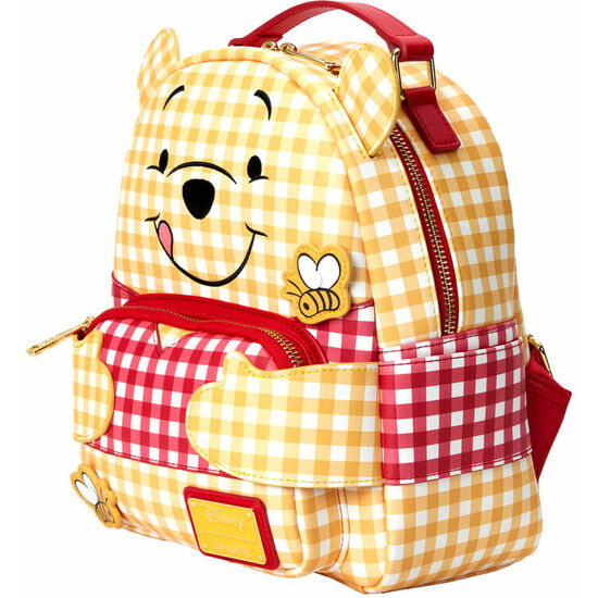 MOCHILA GINGHAM WINNIE THE POOH DISNEY LOUNGEFLY 25CM image 1