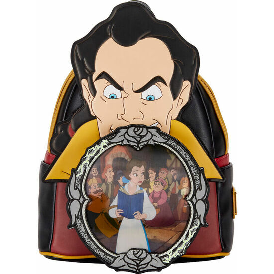 MOCHILA VILLANOS ESCENA GASTON LA BELLA Y LA BESTIA DISNEY LOUNGEFLY 26CM image 0