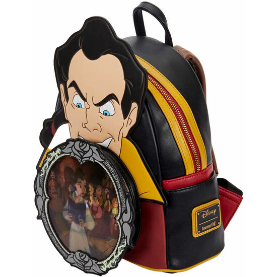 MOCHILA VILLANOS ESCENA GASTON LA BELLA Y LA BESTIA DISNEY LOUNGEFLY 26CM image 2