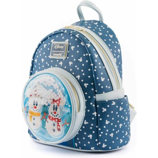 MOCHILA MICKEY MINNIE SNOWMAN DISNEY LOUNGEFLY 26CM image 1