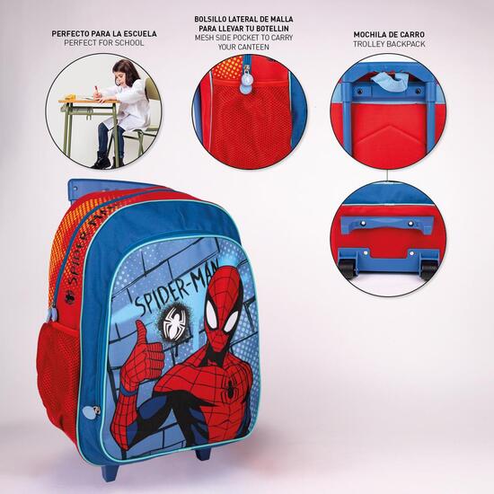 MOCHILA ESCOLAR TROLLEY 41 CM SPIDERMAN BLUE image 3