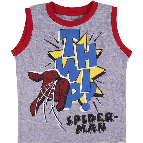 PIJAMA CORTO TIRANTES SINGLE JERSEY SPIDERMAN GRAY image 1