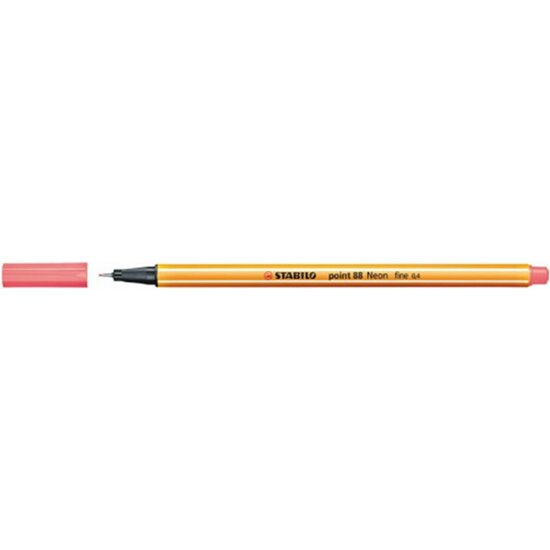 ROTULADOR ESCRITURA PUNTA FINA 0.4MM POINT88 NEON COLOR - ROJO NEON 040 image 0