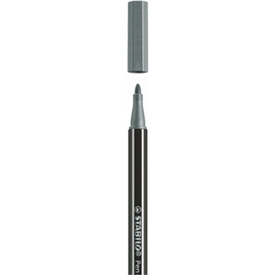 ROTULADOR PREMIUM STABILO 68 CON PUNTA DE FIBRA 1MM METALICO COLOR - PLATA 805 image 0