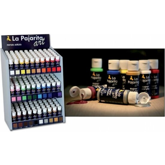 PINTURA ACRILICA LA PAJARITA MULTISUPERFICIE 60 ML. NEGRO image 0