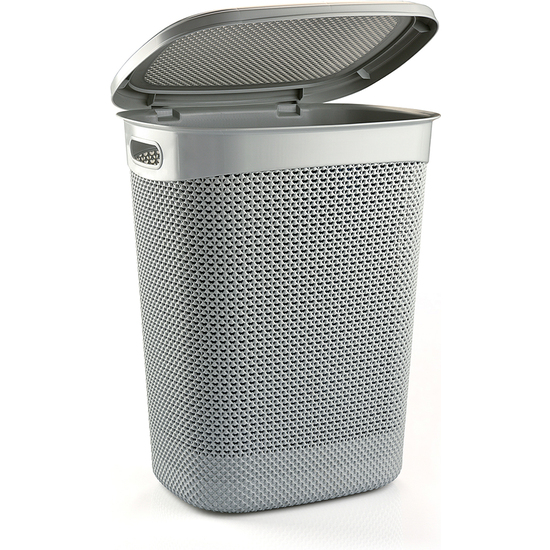 CESTA DE ROPA RECTANGULAR C/ASA C/TAPA GRIS 52L 7HOUSE  image 1
