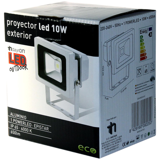 PROYECTOR LED COB ALUMINIO 10W 700LM 6000K 30000H IP65 7HSEVENON  image 1