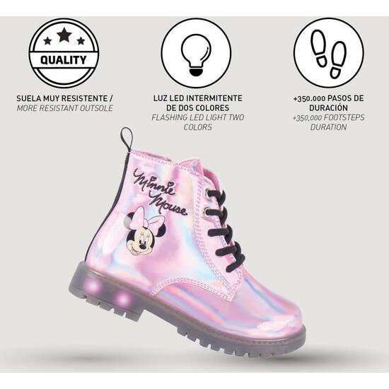 BOTAS CASUAL LUCES MINNIE PINK image 3