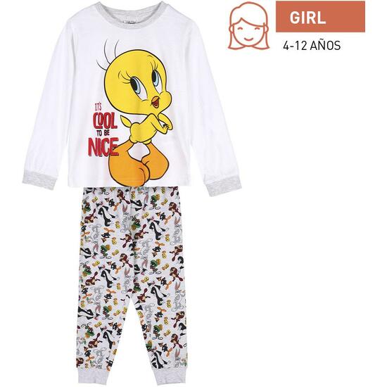 PIJAMA LARGO SINGLE JERSEY LOONEY TUNES GRAY image 0