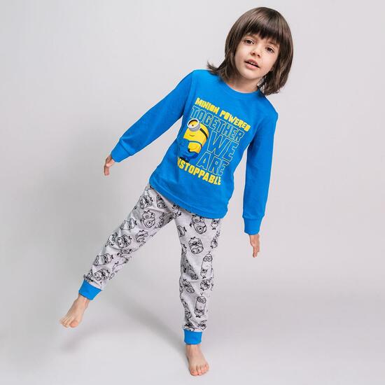 PIJAMA LARGO SINGLE JERSEY MINIONS BLUE image 3