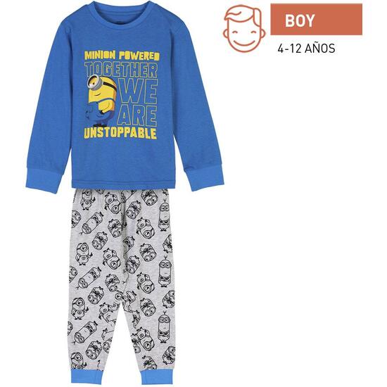 PIJAMA LARGO SINGLE JERSEY MINIONS BLUE image 0