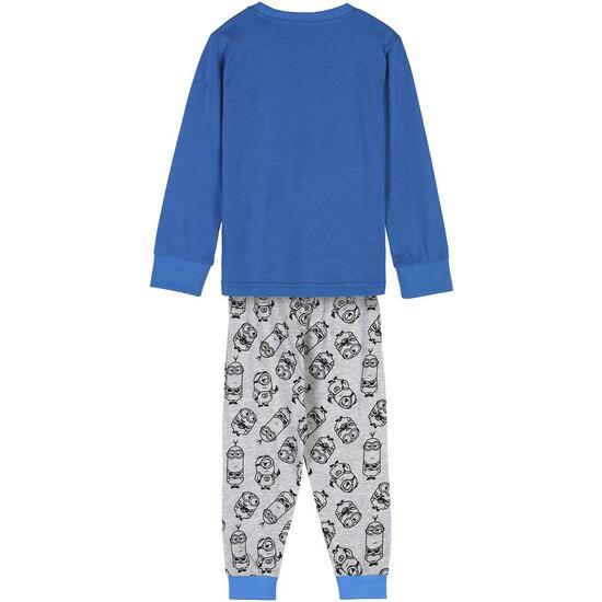 PIJAMA LARGO SINGLE JERSEY MINIONS BLUE image 1