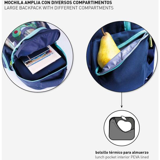 MOCHILA ESCOLAR MEDIANA 42 CM BUZZ LIGHTYEAR BLUE image 2