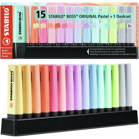ROTULADOR STABILO BOSS ORIGINAL PASTEL X 15 image 0