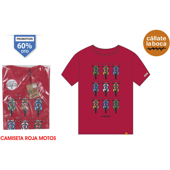 CAMISETA ROJA MOTOS (TALLA M) image 0