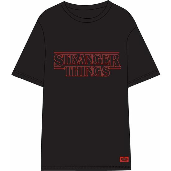 CAMISETA CORTA SINGLE JERSEY STRANGER THINGS BLACK image 0