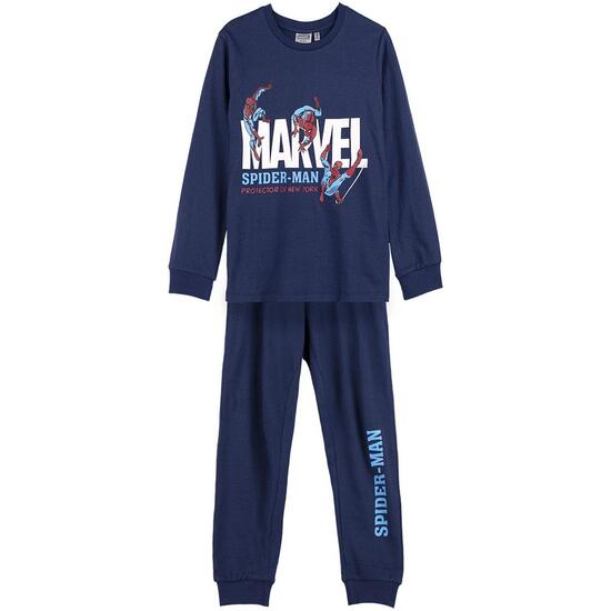 PIJAMA LARGO SINGLE JERSEY SPIDERMAN DARK BLUE image 0