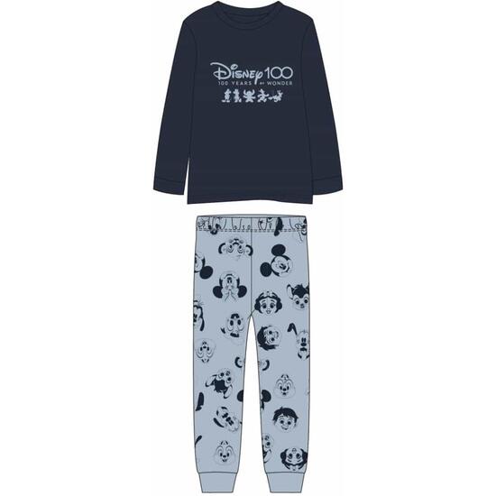 PIJAMA LARGO SINGLE JERSEY DISNEY 100 DARK BLUE image 0