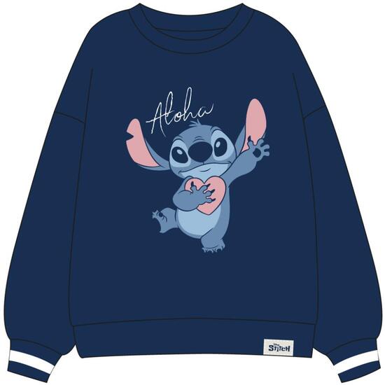 SUDADERA COTTON BRUSHED STITCH DARK BLUE image 0