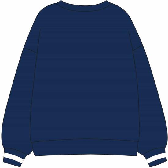 SUDADERA COTTON BRUSHED STITCH DARK BLUE image 1