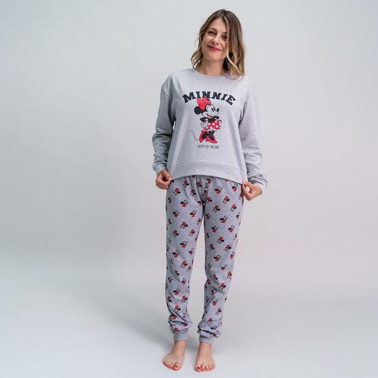 PIJAMA LARGO SINGLE JERSEY MINNIE GRAY image 3